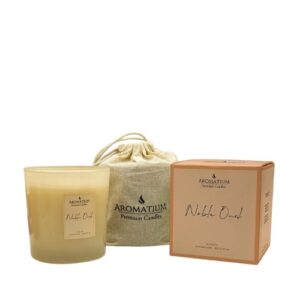 Vela Perfumada em Copo de Vidro 550g com 3 Mechas, Noble Oud