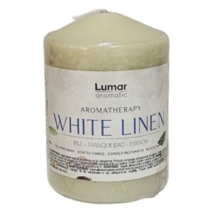 Vela Perfumada Linho Branco 9,5x6,5cm