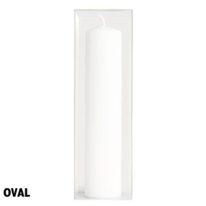 Vela de Batizado Oval 170g em Branco