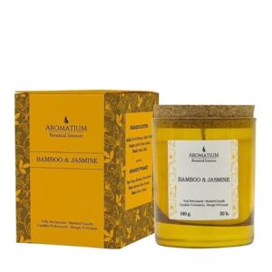 Vela Perfumada em Copo de Vidro 140g - Bamboo and Jasmine