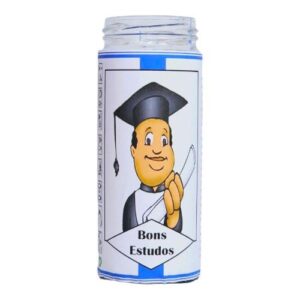 Vela em copo de vidro Bons Estudos