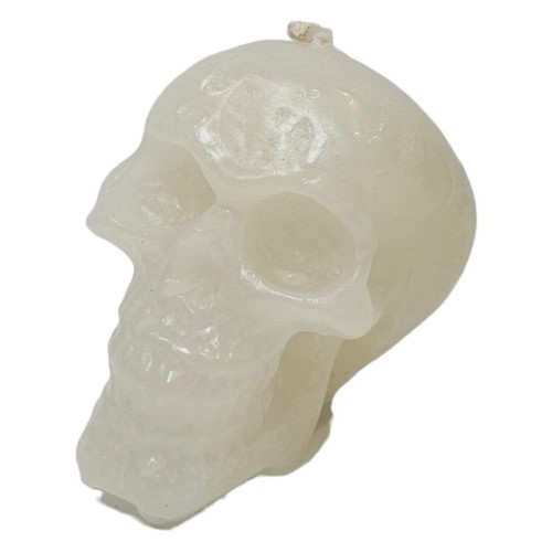 Vela Figura Caveira em Branco