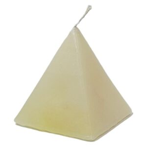 Vela Figura Pirâmide Branca decorativa