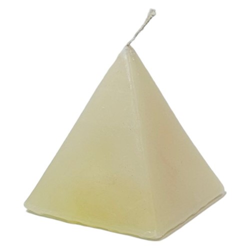 Vela Figura Pirâmide Branca decorativa