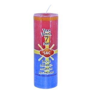 Vela Votiva 7 Dias Rosa e Azul