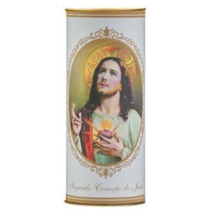 Círio Vela 40T com imagem do Sagrado Coração de Jesus