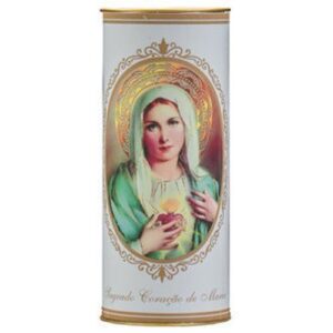 Círio Vela 40T com imagem do Sagrado Coração de Maria