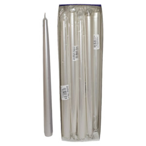 Pack de 10 velas cónicas de 30cm em pérola