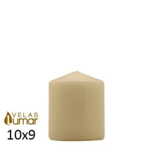 Vela Decorativa Creme 10x9cm com design simples e elegante