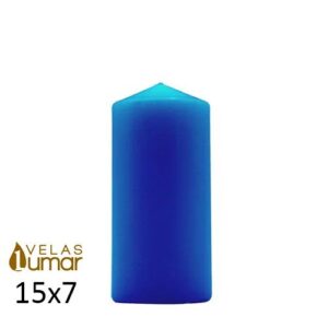 Vela Decorativa Azul 15x7cm para decoração de interiores