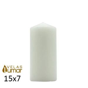 Vela Decorativa 15x7cm branca cilíndrica