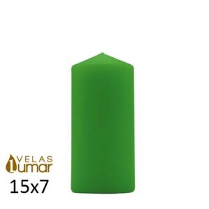 Vela Decorativa Verde 15x7cm para decoração de interiores