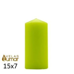 Vela Decorativa Verde Lima 15x7cm