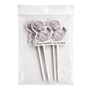 Espeto com Anjo 'Eterna Saudade' em MDF 3mm