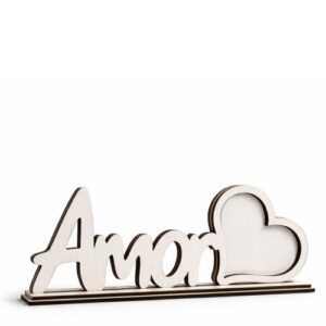 Palavra 'Amor' com Moldura em MDF 5mm