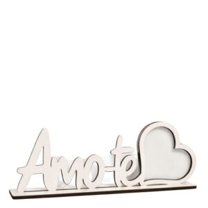 Palavra 'Amo-te' com Moldura em MDF 5mm