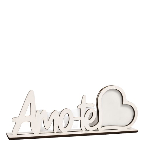 Palavra 'Amo-te' com Moldura em MDF 5mm