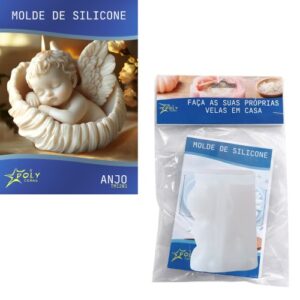 Molde em Silicone para Velas, Resinas, Sabão e Gesso - Anjo