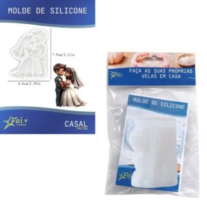 Molde em Silicone para Velas, Resinas, Sabão e Gesso - Casal