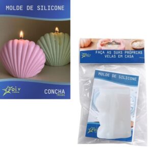 Molde em Silicone para Velas, Resinas, Sabão e Gesso - Concha