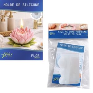 Molde em Silicone para Velas, Resinas, Sabão e Gesso - Flor de Lótus
