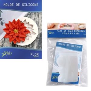 Molde em Silicone para Velas, Resinas, Sabão e Gesso - Azevinho