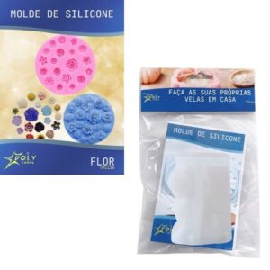 Molde em Silicone para Velas, Resinas, Sabão e Gesso - Flores