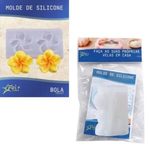 Molde em Silicone para Velas, Resinas, Sabão e Gesso - Flores