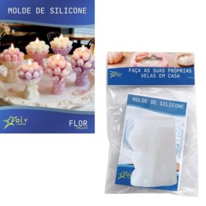 Molde em Silicone para Velas, Resinas, Sabão e Gesso - Ramo de Flores