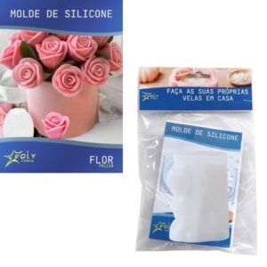 Molde em Silicone para Velas, Resinas, Sabão e Gesso - Rosa