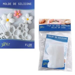 Molde em Silicone para Velas, Resinas, Sabão e Gesso - Flores de Cerejeira