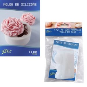 Molde em Silicone para Velas, Resinas, Sabão e Gesso - Peónia