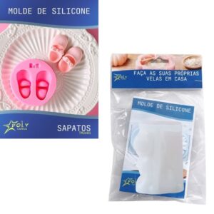 Molde em Silicone para Velas, Resinas, Sabão e Gesso - Sapatos
