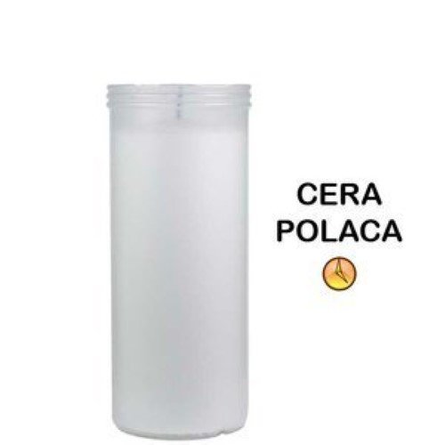 Recarga vela cemitério branco 0140 em cera polaca, formato tradicional