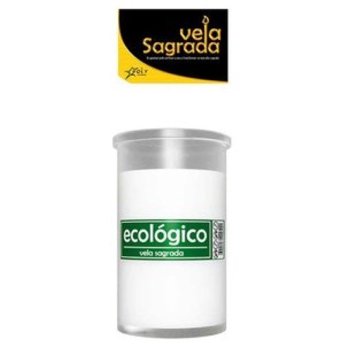 Recarga Vela Sagrada Ecológica 0440 branca com rótulo ecológico