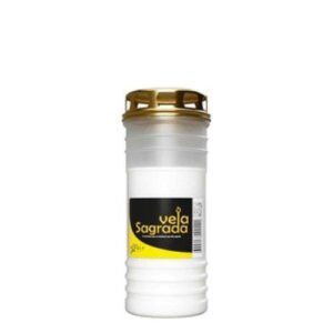 Círio Vela Sagrada 80/16 em branco com tampa