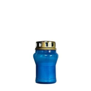 Círio Vela Balão B1 Azul com tampa dourada
