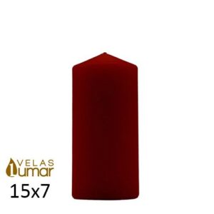 Vela decorativa bordeaux 15x7cm para ambiente sofisticado