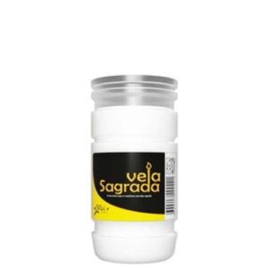 Recarga Vela Sagrada P190 branca para cemitério