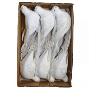 Pick Decorativo Pomba para Arranjos 27cm - Pack 6