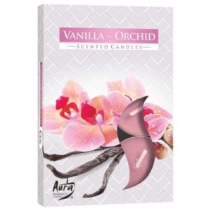 Velas Tealight Perfumadas - Pack 6, 184 Baunilha e Orquídea