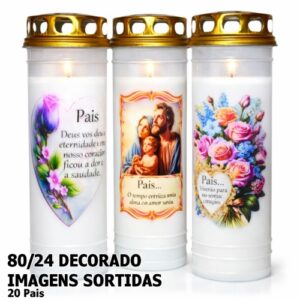 Círio Vela 80/24 - Pais, Decorado