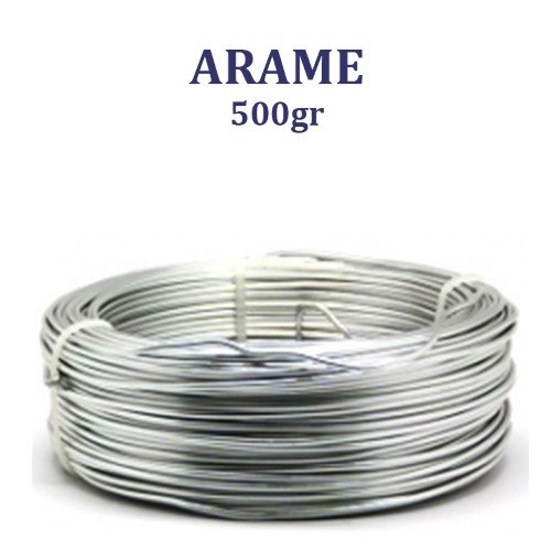 Rolo de Arame de Alumínio 500g - Prateado