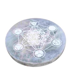 Base Redonda em Selenita 18cm - Metraton