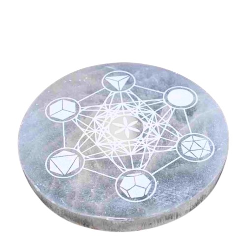Base Redonda em Selenita 18cm - Metraton
