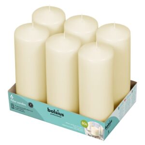 Vela para Eventos 20x6,8cm - Marfim, 80h de Duração