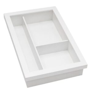 Caixa em Madeira com Vidro para Vela de Batizado 25x37,5x7,5cm - Branco Lacado