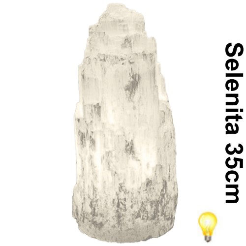 Candeeiro de Selenita Natural 35cm