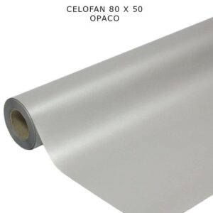 Rolo de Celofane Opaco 80cm x 50m - Prateado