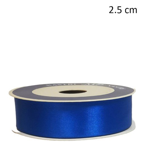 Rolo de Fita de Cetim 25mm x 50m - Azul Escuro